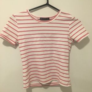 Red and White Striped Brandy Melville Top